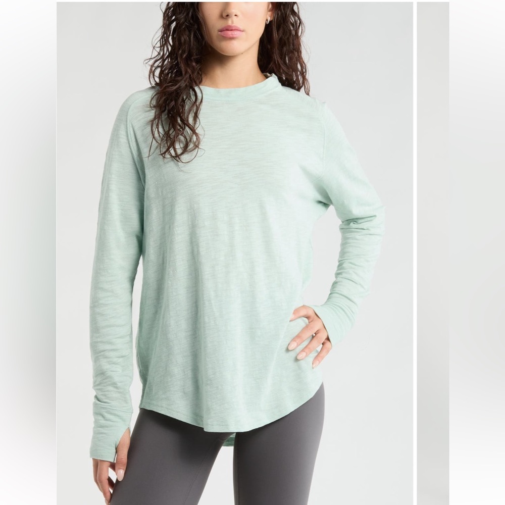 Zella Relaxed Long Sleeve Slub Tee